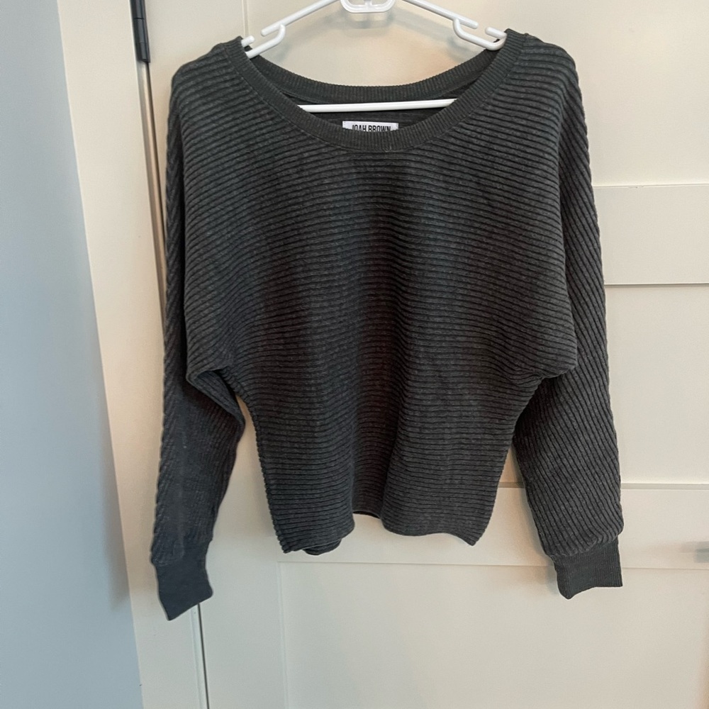 Joah Brown grey dolman sleeve sweater